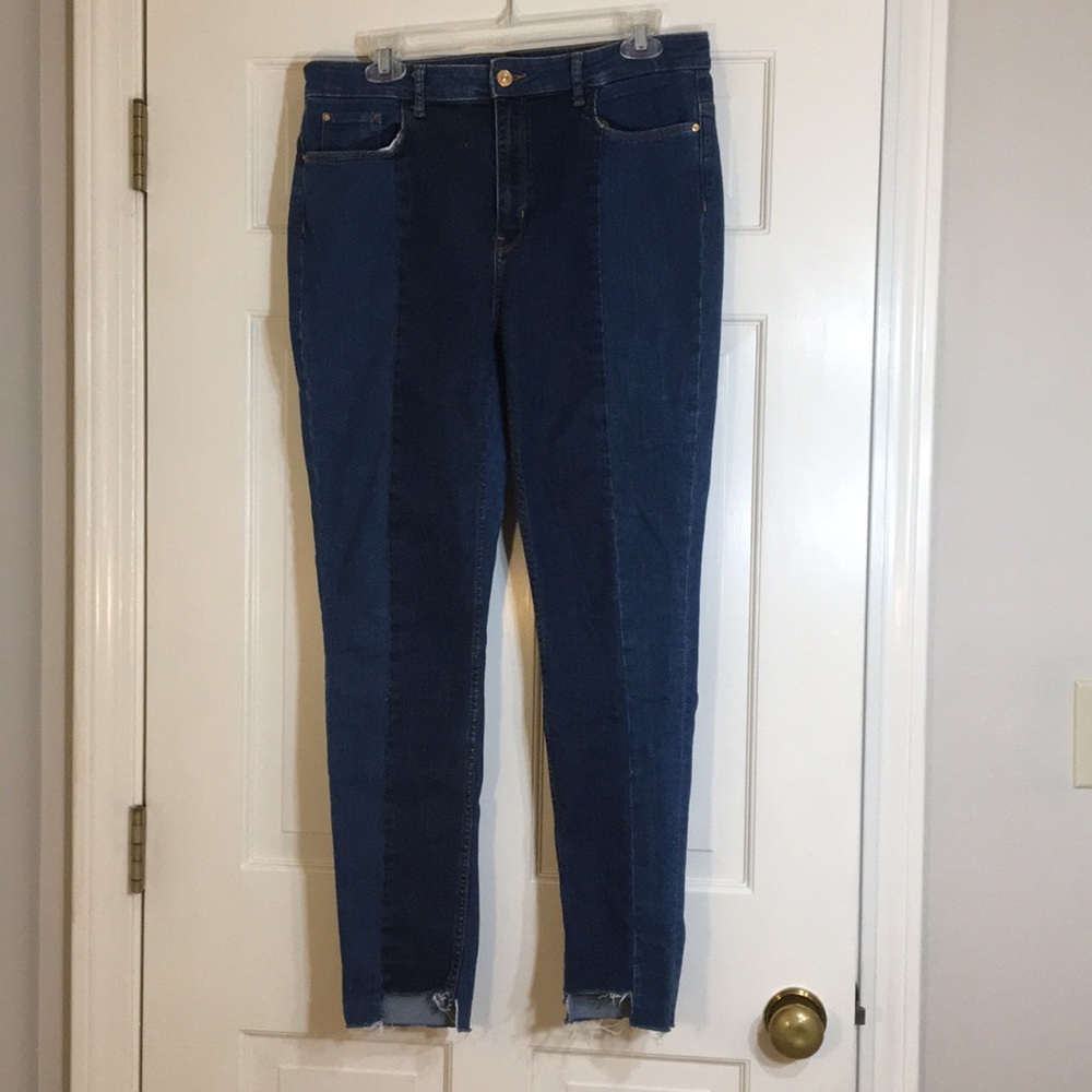 H&M Colorblock Skinny Jeans Size 12